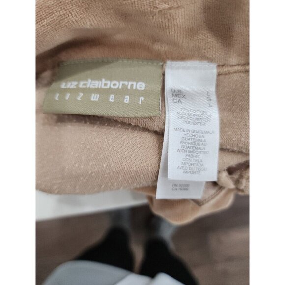 Liz Claiborne Top Brown Long Sleeve Blouse Button Front Women's Large - Picture 4 of 6